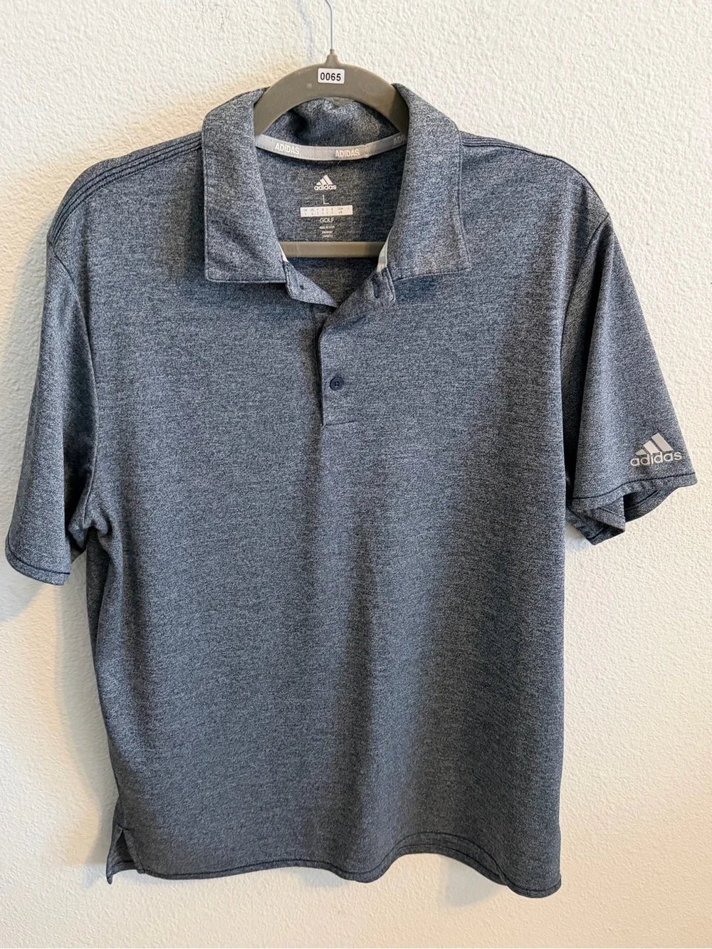 adidas Men’s Dark Heather Gray Performance Polo